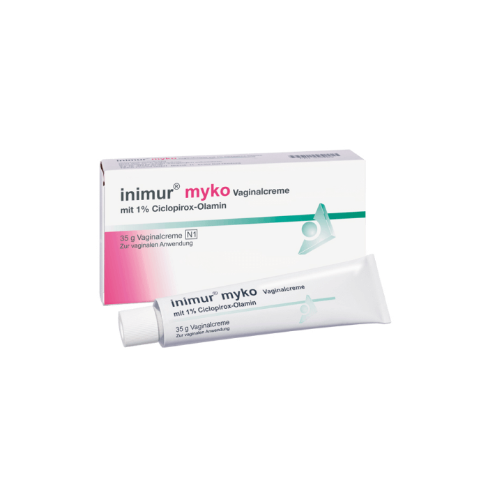 Inimur® myko Vaginalcreme mit 1% Ciclopirox-Olamin - Produktbild